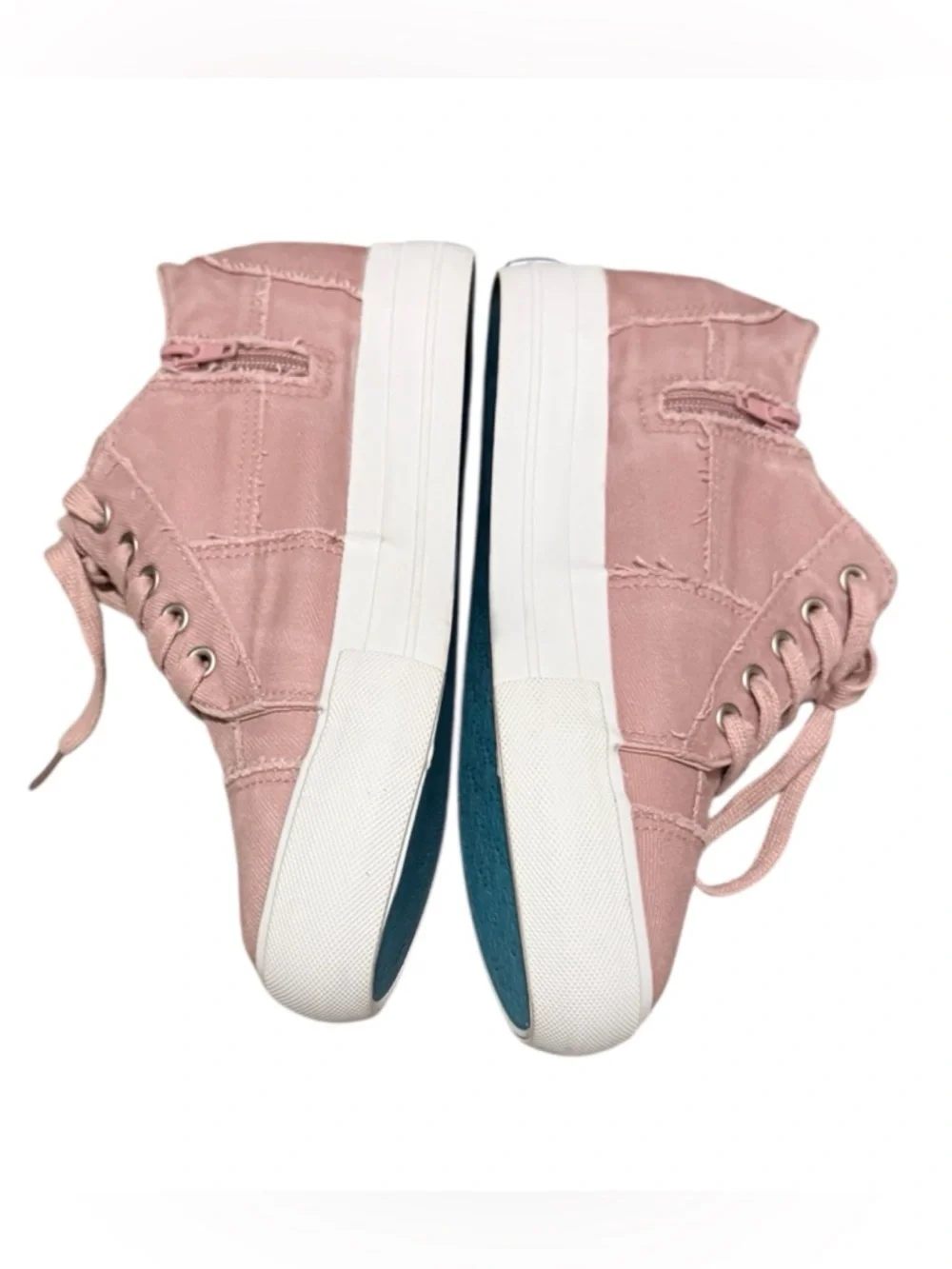 NWOT Jenn Ardor women’s 9 lace up hidden wedges high top pink fashion sneakers